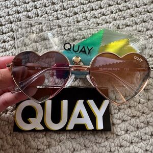 Quay Heartbreaker Heart-Shaped Sunglasses